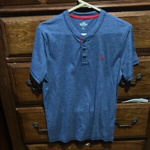 Hollister Blue Casual Button Down Shirt